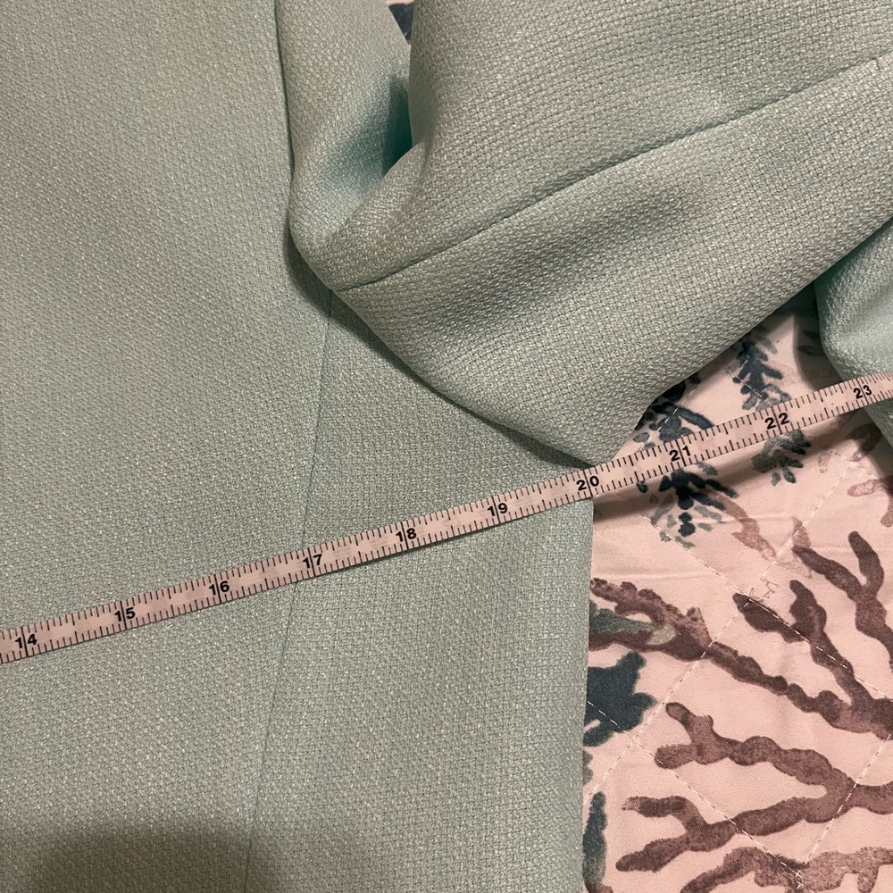 Black Label Evan-Picone Aqua / Mint Green Blazer size 10 black buttons - Picture 8 of 13